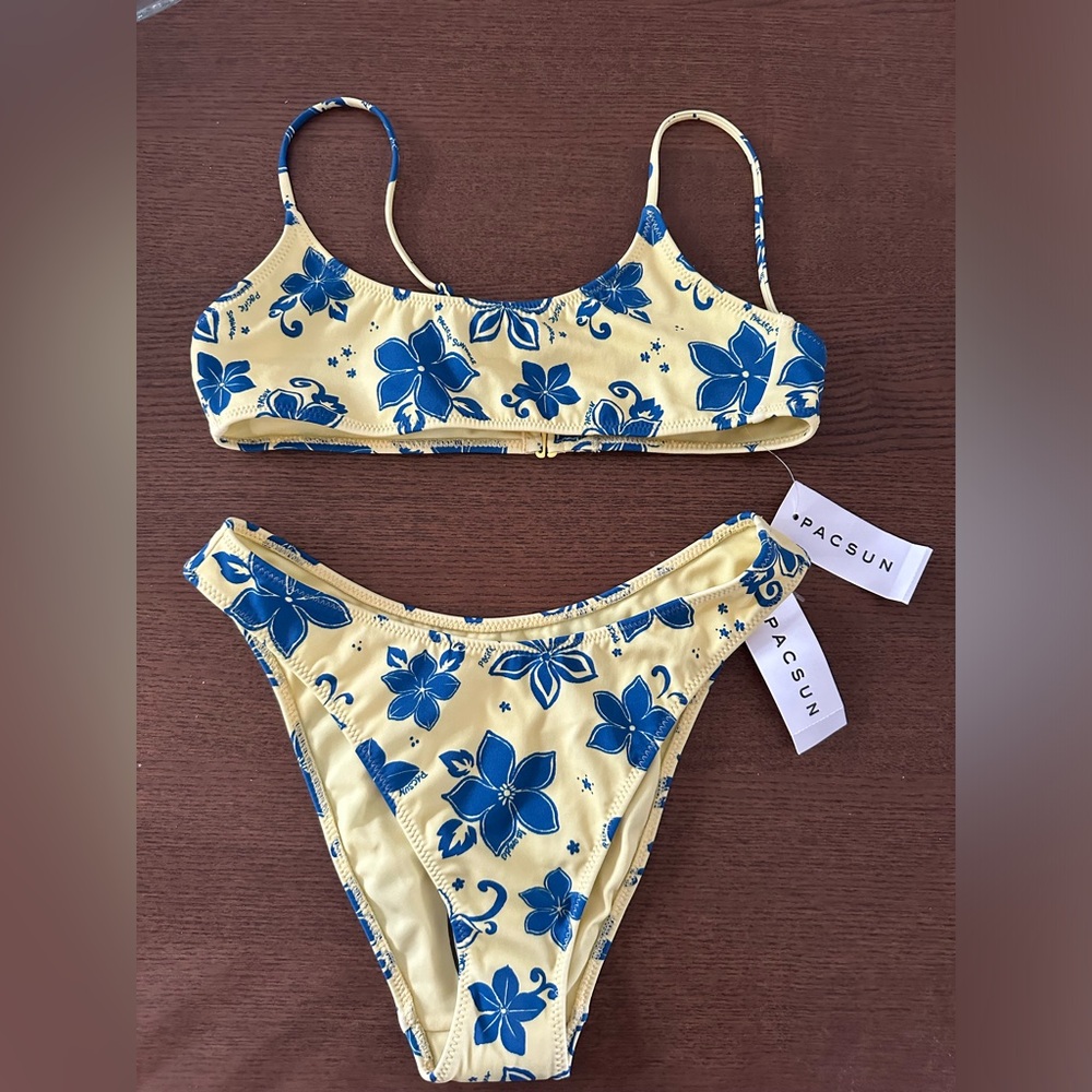 PacSun Floral California Tank bikini set